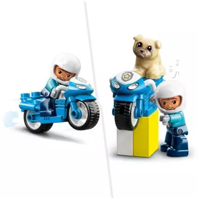 LEGO 10967 DUPLO La Moto De Police, Jouet Pour les Enfants de 2 Ans et