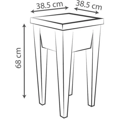 Compact Urban Vegetable Patch - 4 Evacuation Caps - L38.5 x D38.5 x H68 cm