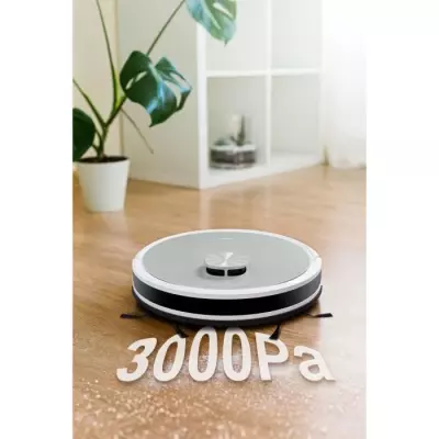 MEDION X21 SW - Robot Aspirateur Laveur avec Station de Vidange - Navi