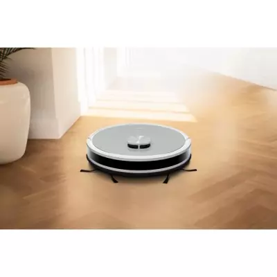 MEDION X21 SW - Robot Aspirateur Laveur avec Station de Vidange - Navi