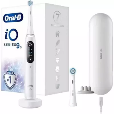 Brosse a Dents Électrique Oral-B iO 9N - Blanc - Oscillatoire - 2 Bro