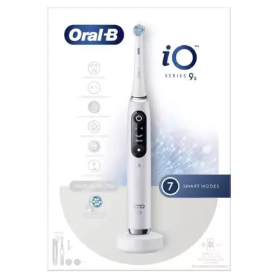 Brosse a Dents Électrique Oral-B iO 9N - Blanc - Oscillatoire - 2 Bro