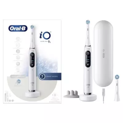 Brosse a Dents Électrique Oral-B iO 9N - Blanc - Oscillatoire - 2 Bro