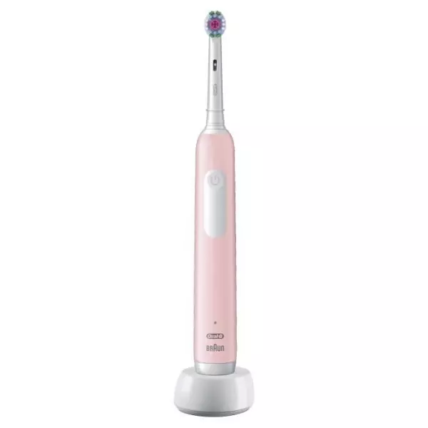 Brosse a dents électrique ORAL-B Pro 1 - rose - sans fil - 1 brossette incluse