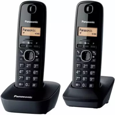 Panasonic KX-TG1612FRH | Téléphone Numérique Sans Fil, Base + 2 Com