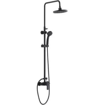 Colonne de douche ROUSSEAU Shenti noir - Tete de douche orientable - D