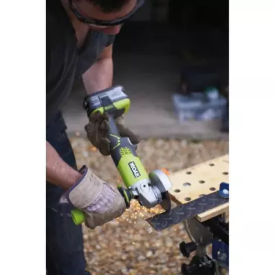 RYOBI 3 outils : 1 perceuse-visseuse R18DD3 + 1 meuleuse 115 mm + 1 sc