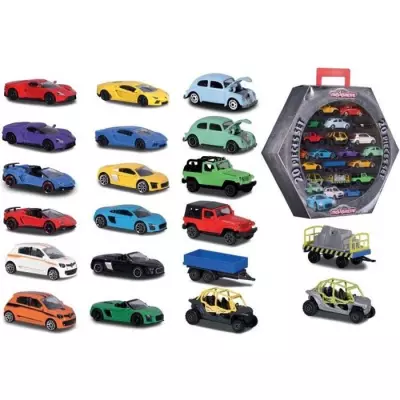 Coffret 20 véhicules Majorette - Collections Street Car, SOS, Racing