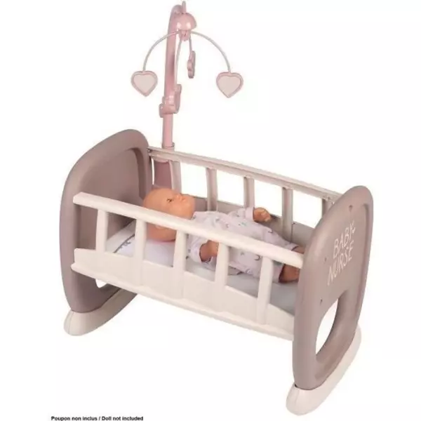 Baby Nurse - Berceau a barreaux Smoby - Pour poupon jusqu'a 42 cm - Fabriqué en France