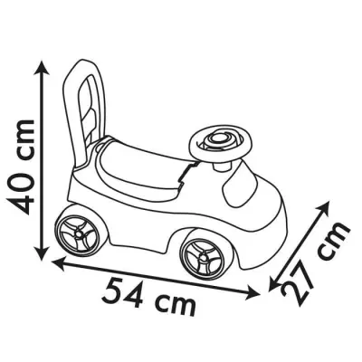 Smoby - Porteur auto enfant 2 en 1 - Minnie - Coffre sous la selle - D