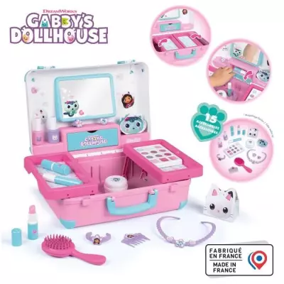 Smoby - Gabby et la Maison Magique - Valise beauté facile a transport