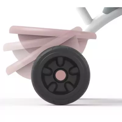 Smoby -Tricycle évolutif enfant Be Fun Confort - Rose - Canne parenta