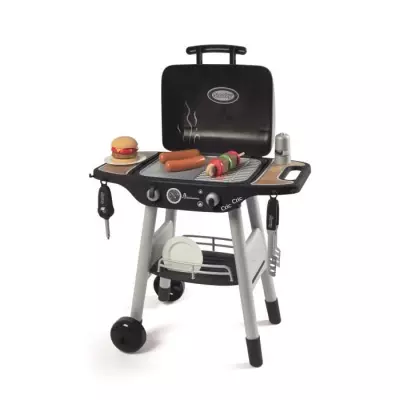 Smoby - BBQ Grill - Barbecue pour enfant - 18 accessoires - Fonctions