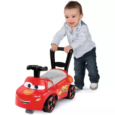 Porteur auto ergonomique Smoby Cars avec coffre a jouets - Fonction Tr