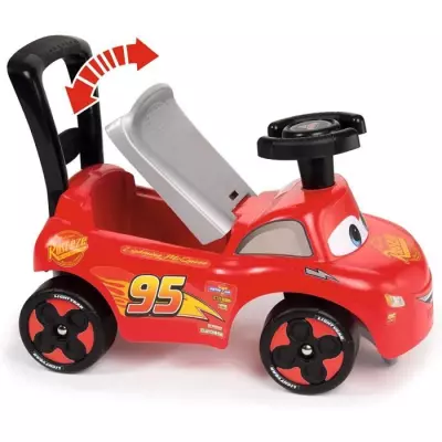 Porteur auto ergonomique Smoby Cars avec coffre a jouets - Fonction Tr