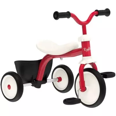 Tricycle - Smoby - Rookie - Cadre et guidon en métal - Confortable et