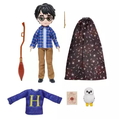 Poupée Harry Potter 20 cm avec 2 tenues et 5 accessoires - Spin Maste