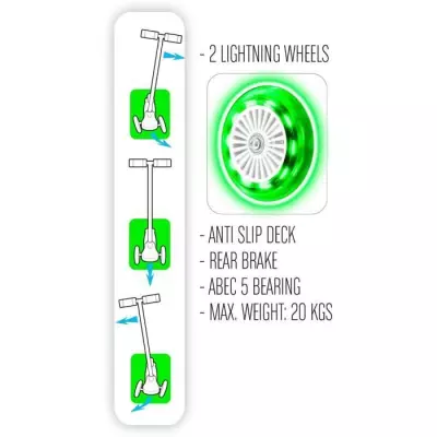 STAMP Trottinette 3 roues a balance SKIDS CONTROL roues lumineuses