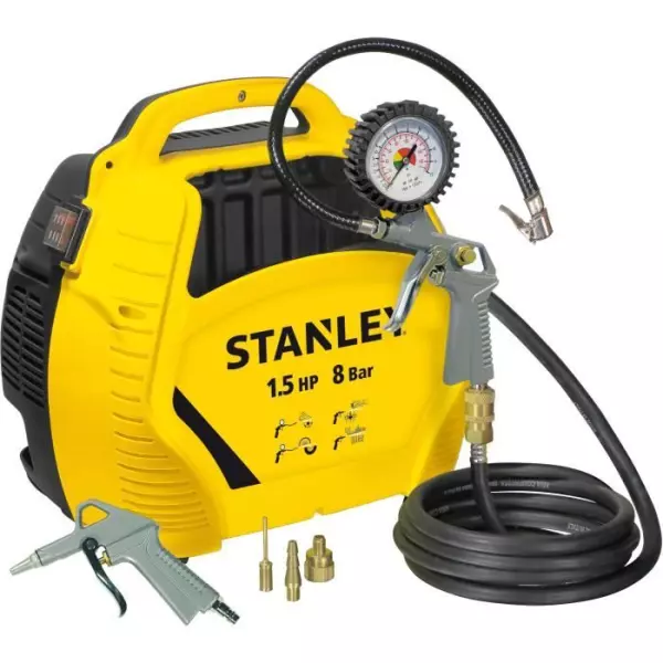 Compresseur d'air sans cuve STANLEY AIR KIT - 1,5 CV - Ultra-compact - Portatif