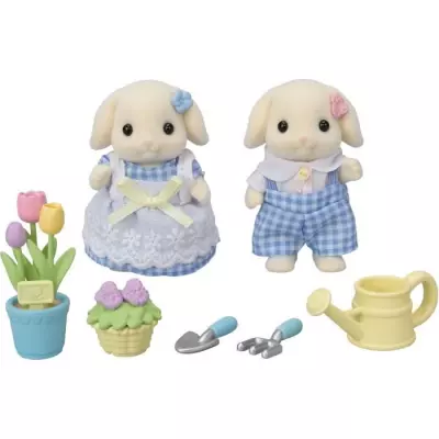 Poupée - SYLVANIAN FAMILIES - Le frere et la soeur Lapin Bélier - Ja