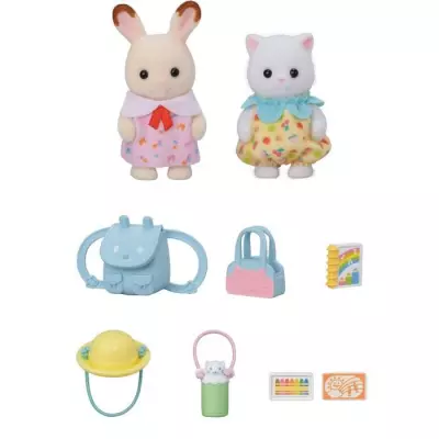 Le duo des bébés en promenade - SYLVANIAN FAMILIES - 5747 - Lapin Ch