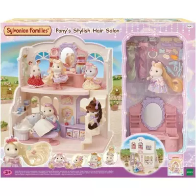 Mini-univers - SYLVANIAN FAMILIES - Salon de coiffure des poneys - Acc