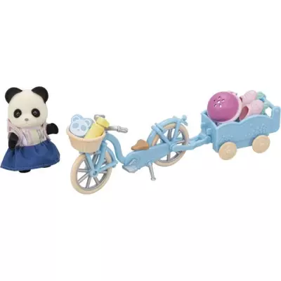 La fille panda, son vélo et sa remorque - SYLVANIAN FAMILIES - 5652 -