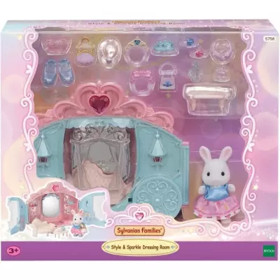 Coffret de Jeu - SYLVANIAN FAMILIES - Dressing de Princesse - Carrosse