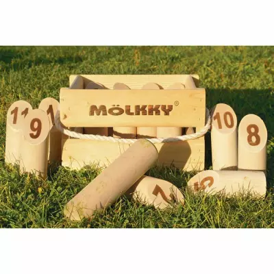 Jeu de quilles Mölkky - TACTIC - Version Luxe - Bois massif - Mixte -