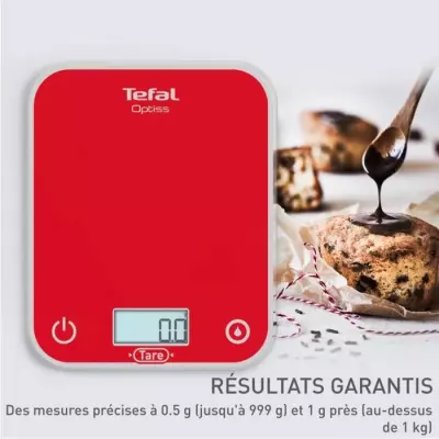 TEFAL Balance de cuisine électronique Écran rétroéclairé Capacit