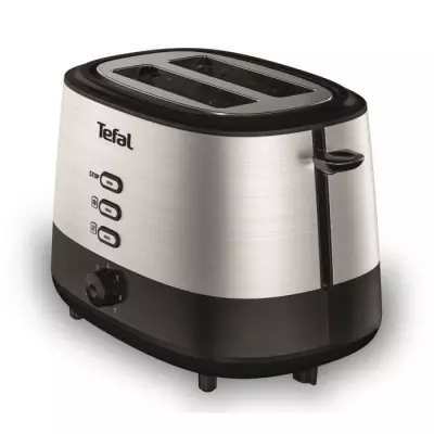 TEFAL Grille-pain inox, 2 fentes a largeur variable, 7 niveaux de dora