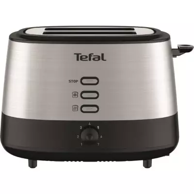 TEFAL Grille-pain inox, 2 fentes a largeur variable, 7 niveaux de dora