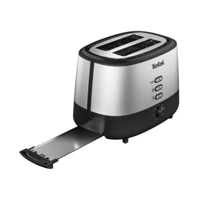 TEFAL Grille-pain inox, 2 fentes a largeur variable, 7 niveaux de dora