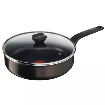 TEFAL Easy Cook & Clean Sauteuse 24 cm + couvercle en verre, Non induc