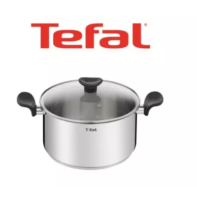 Faitout Inox+Couv En Verre 24Cm Primary E3084604 Tefal