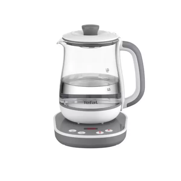 TEFAL Tastea Machine a thé, 1,5 L, 8 réglages de température, Panier a thé amovible, Verre résistant BJ551B10