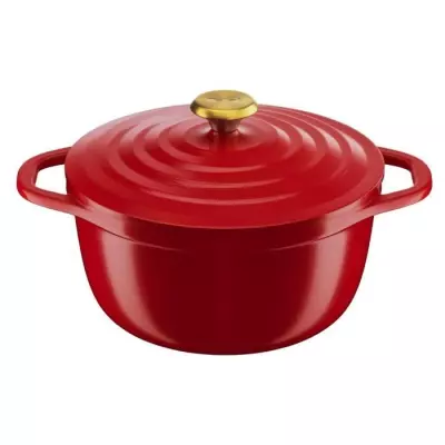 TEFAL Air cocotte légere 24 cm fonte d'aluminium rouge, tous feux don