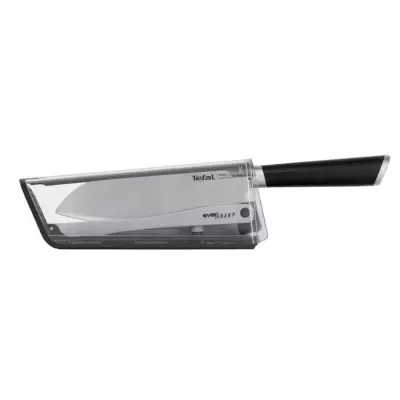 TEFAL Ever Sharp Couteau de cuisine Santoku 16,5 cm, Aiguiseur intégr