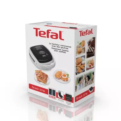 TEFAL Croque gaufre, Jeux de plaque inclus, Indicateur lumineux, Loque