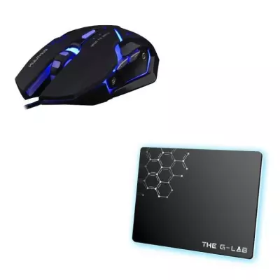 Pack Gamer 4 en 1 - The G-Lab - COMBO ARGON - Souris Filaire - Clavier