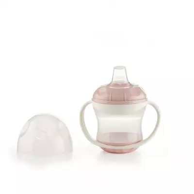 THERMOBABY Tasse anti-fuites + couv - Rose poudré