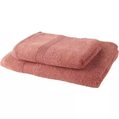 TODAY Lot de 1 Drap de Bain 100% coton 70x130 cm + 1 Serviette de Bain