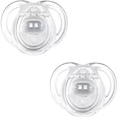 Sucette Tommee Tippee Anytime 0-6m Deux Pandas - Lot de 2 - Silicone -