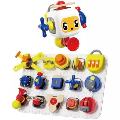 Set Busy Board Delux - TOP BRIGHT - Cube et Planche - 15 Gadgets - Ser