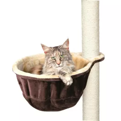 TRIXIE Sac confort pour arbre a chat Ø38 cm - Brun et beige - Pour ch