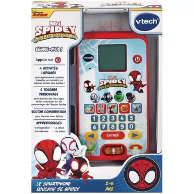 VTECH - SPIDEY - Le Smartphone Éducatif de Spidey - Enfant - Rouge -