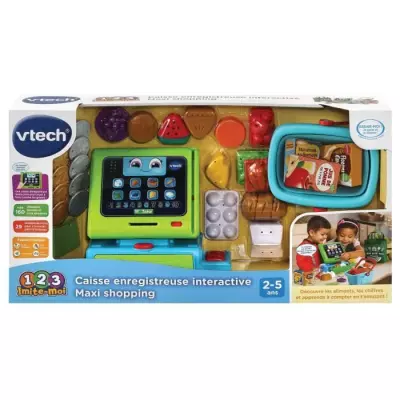 VTECH - 1,2,3 Imite-Moi - Caisse Enregistreuse Interactive Maxi Shoppi