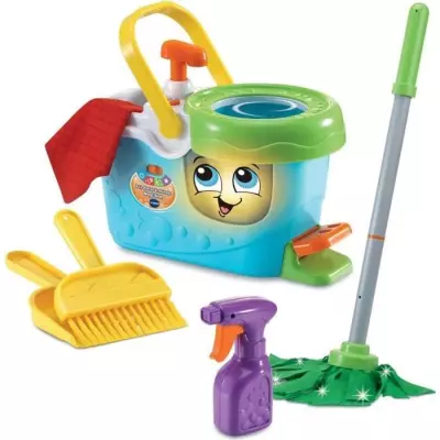 VTECH - 1,2,3 Imite-Moi - P'tit Chariot de Ménage Magi'clean - Jouet