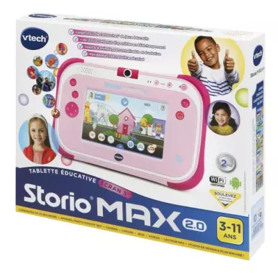 VTECH - Console Storio Max 2.0 5 Rose - Tablette Éducative Enfant