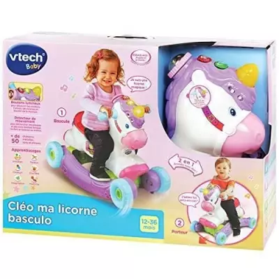 Porteur a Bascule - VTECH BABY - Cléo Ma Licorne Basculo 2en1 - Parla